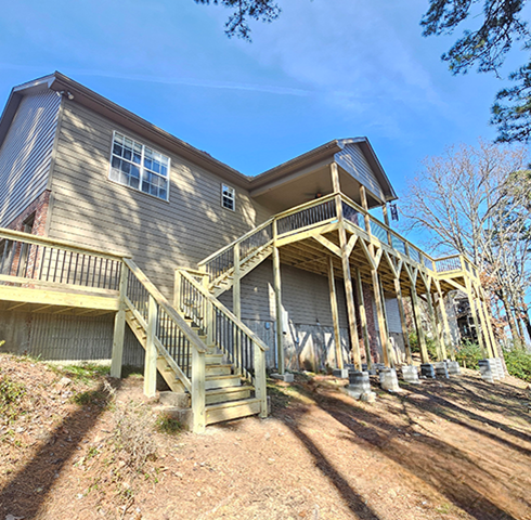 Marcus Haner winning project wooden deck front view